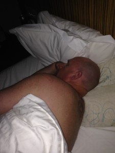 Rob sleeping