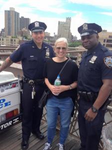 Me with Brooklyn bridge police