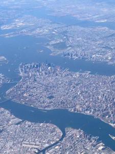 View of Manhatten from plane